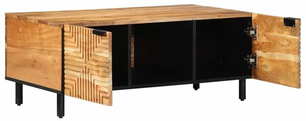 Stolik kawowy brÄ zowy 100 x 54 x 40 cm lite drewno akacjowe