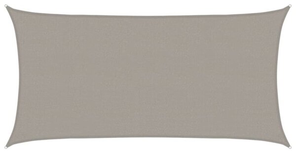 Żagiel przeciwsłoneczny, 160 g/m², jasnoszary, 2,5x4,5 m, hdpe
