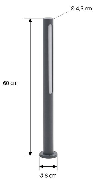 Słupek oświetleniowy LED Liravel Lindby, czarny, aluminium, nowoczesny