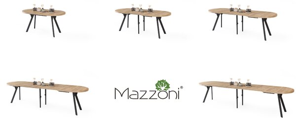 Stół owalny rozkładany EXPANSO Dąb Artisan / nogi czarne