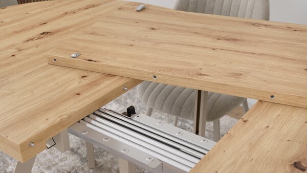 Stół owalny rozkładany EXPANSO Dąb Artisan / nogi kaszmir