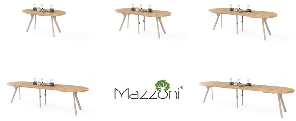 Stół owalny rozkładany EXPANSO Dąb Artisan / nogi kaszmir