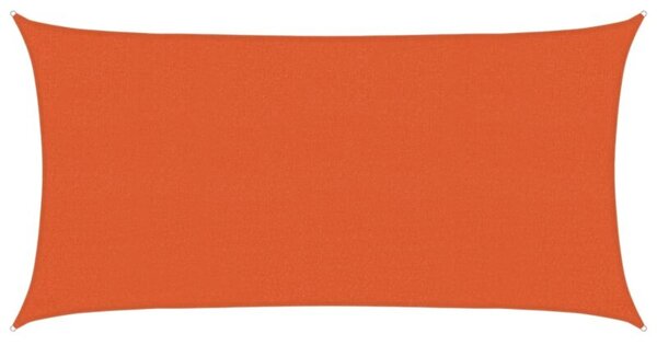 Żagiel przeciwsłoneczny, 160 g/m², pomarańczowy, 2,5x5 m, hdpe