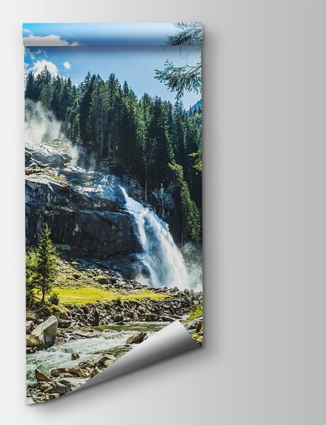 Fototapeta Wodospad w lesie, Fototapety design, Popularne Fototapety, u18837 - Tapeko.pl