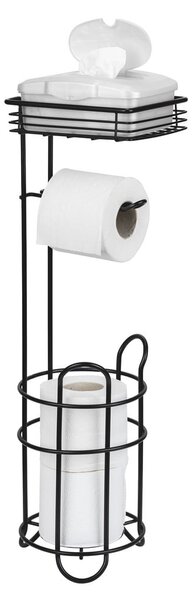 Czarny stalowy stojak na papier toaletowy – Wenko