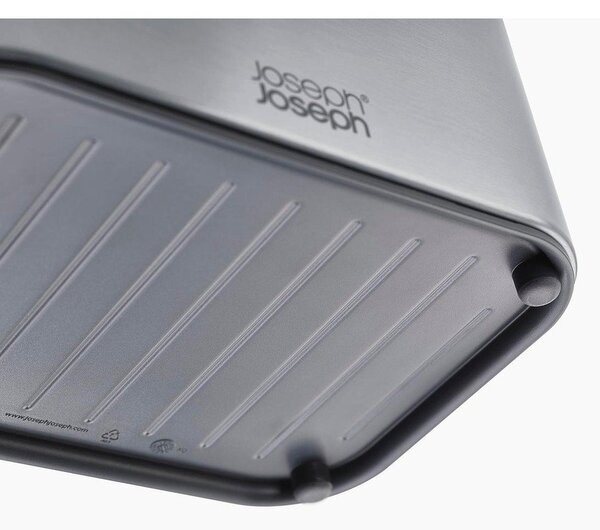 Metalowy stojak na akcesoria do mycia naczyń w kolorze srebra z połyskiem Surface – Joseph Joseph