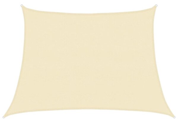 Żagiel przeciwsłoneczny, 160 g/m², kremowy, 4/5x3 m, hdpe