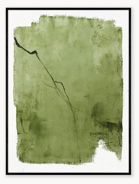 Ręcznie malowany obraz na płótnie Green Layer