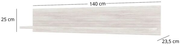 Minimalistyczna półka ścienna sosna canyon C4-K14