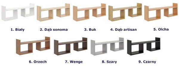 Minimalistyczna półka wisząca w kolorze orzech S8-E93