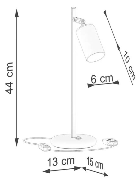 Lampka na biurko z ruchomym kloszem czarny + miedź - A577-Wezo