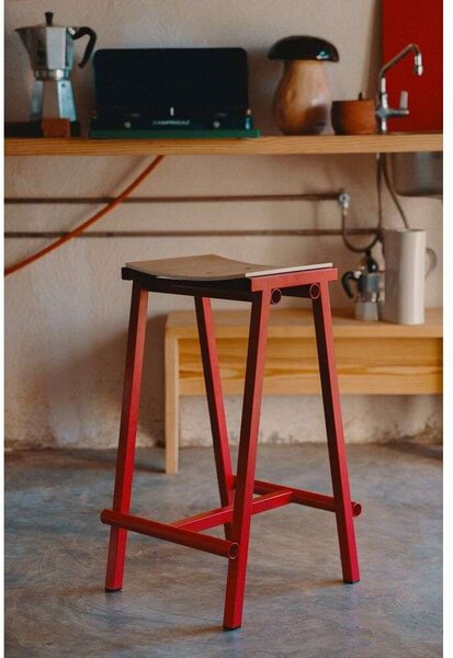 HAY - Taburete 8 Bar Stool Low Signal Red