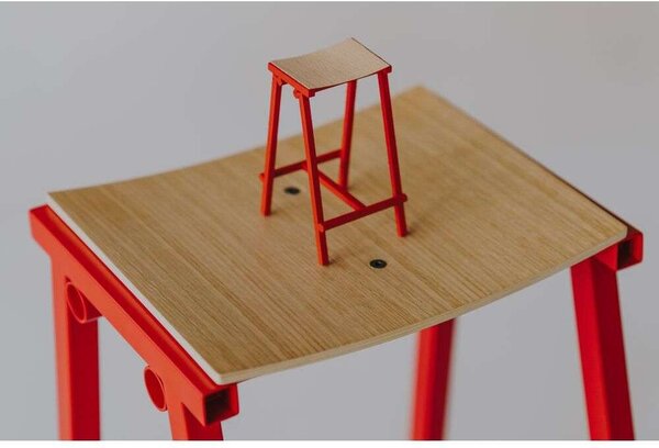 HAY - Taburete 8 Bar Stool Low Signal Red