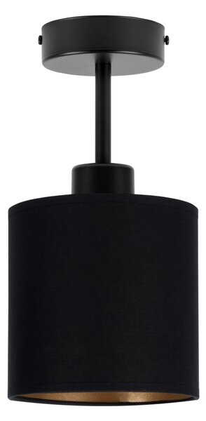 Lampa sufitowa czarna jednopunktowy spot z czarnym abażurem C-1010SC-S