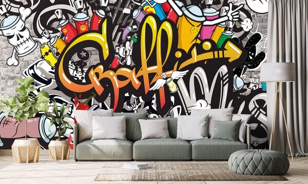 Tapeta kolorowe graffiti