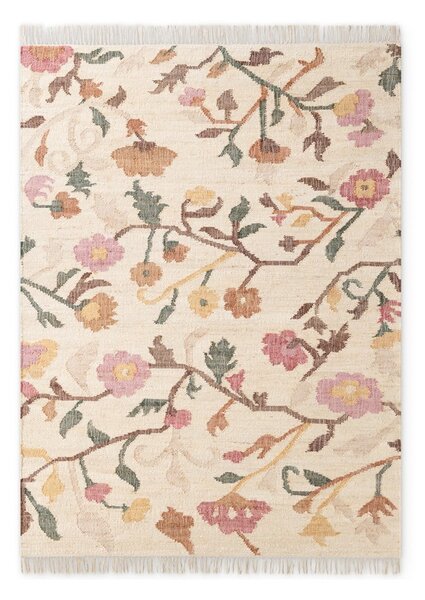 Kremowy dywan z juty tkany ręcznie 160x230 cm Roya Violette – Elle Decoration