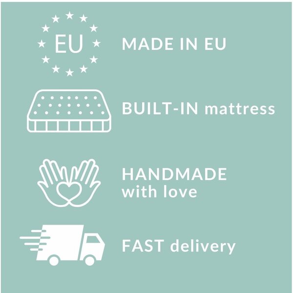 Beżowe łóżko boxspring ze schowkiem 160x200 cm Voyage – Maison de Rêve
