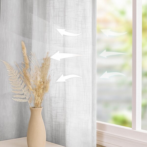 Biała zasłona 140x270 cm Valeta – Restilo