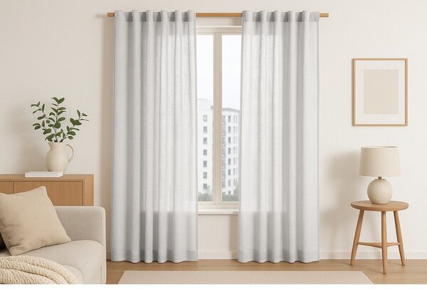 Biała zasłona 140x270 cm Valeta – Restilo