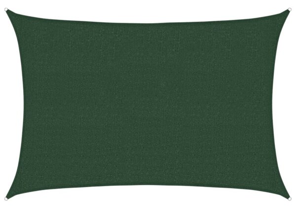 Żagiel przeciwsłoneczny, 160 g/m², ciemnozielony, 2,5x4 m, hdpe