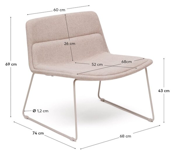 Beżowy fotel Zahara – Kave Home