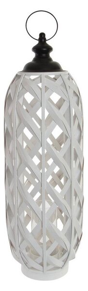 Emaga Świeczniki DKD Home Decor Biały Metal Bambus (25 x 25 x 56 cm)
