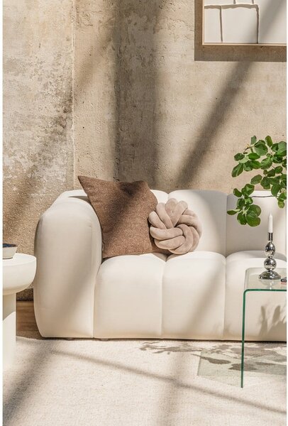 Szarobrązowa aksamitna sofa 225 cm Cube – Bonami Selection