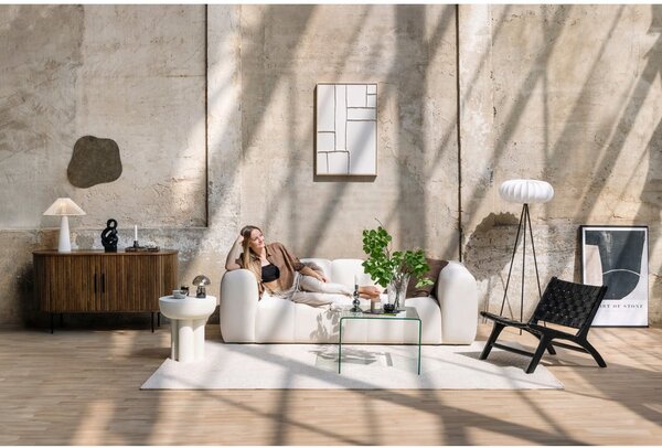 Szarobrązowa aksamitna sofa 225 cm Cube – Bonami Selection