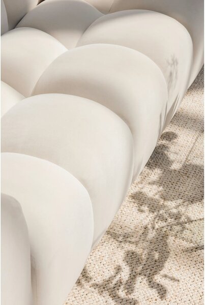 Szarobrązowa aksamitna sofa 225 cm Cube – Bonami Selection