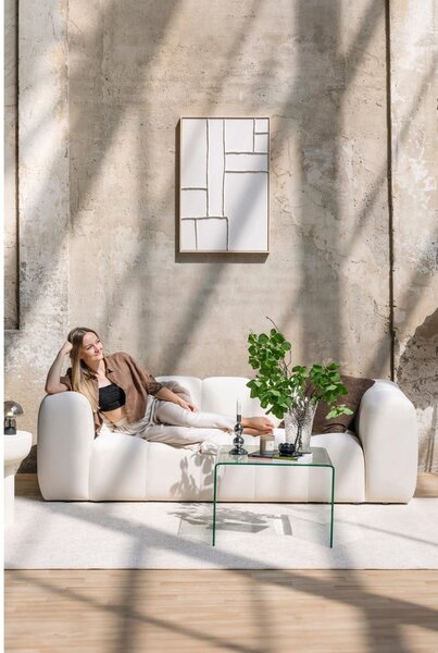 Szarobrązowa aksamitna sofa 225 cm Cube – Bonami Selection