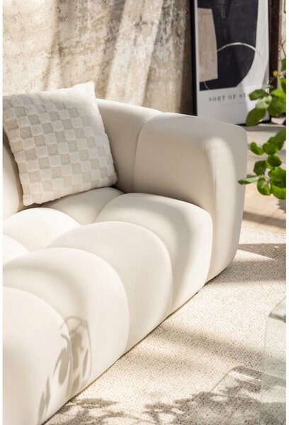 Szarobrązowa aksamitna sofa 225 cm Cube – Bonami Selection