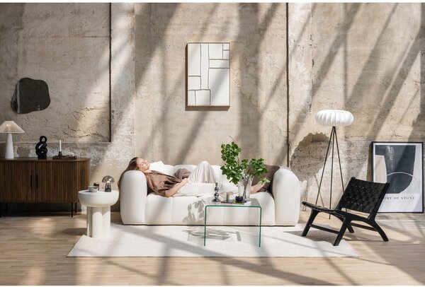 Szarobrązowa aksamitna sofa 225 cm Cube – Bonami Selection