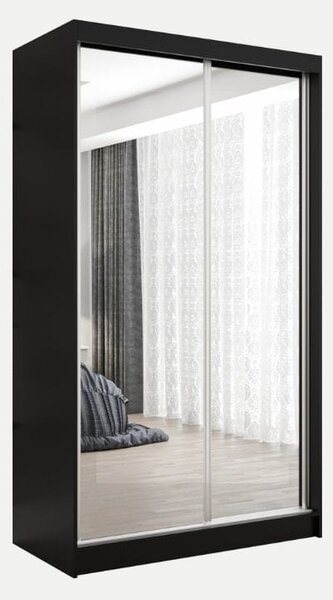 Szafa Debra 120 cm | czarny mat