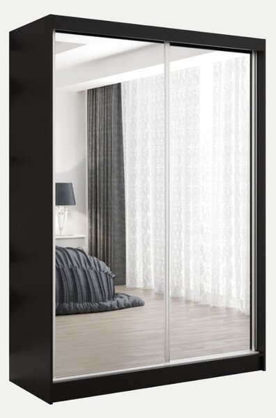 Szafa Debra 150 cm | czarny mat