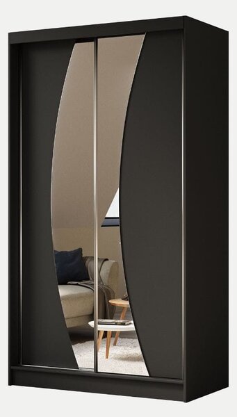 Szafa Foks 120 cm | czarny mat