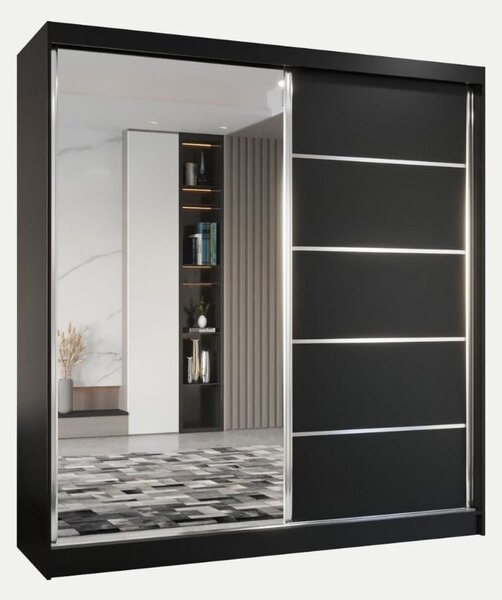 Szafa Marco 200 cm | czarny mat