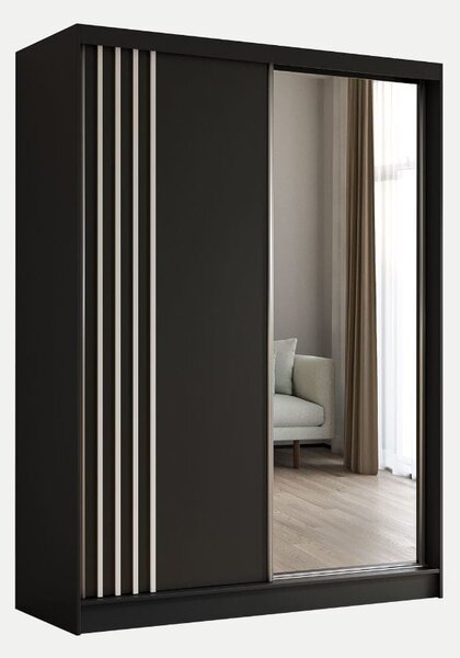 Szafa Nalia 160 cm | czarny mat