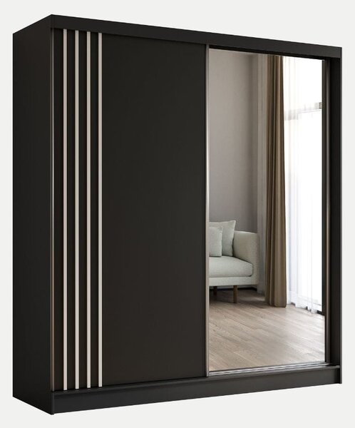 Szafa Nalia 200 cm | czarny mat
