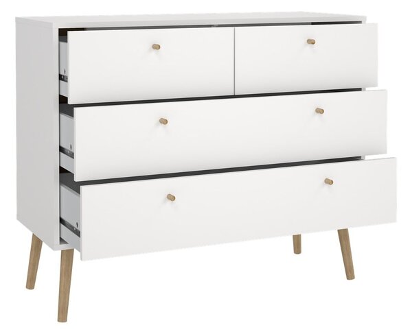 Biała niska komoda 99x82 cm Bodo – Tvilum