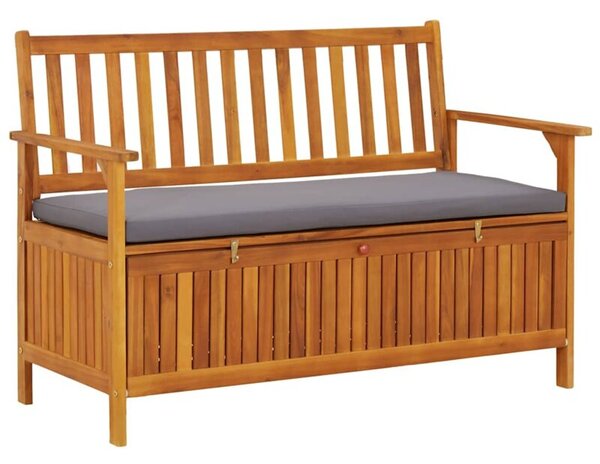 Ławka ogrodowa ze schowkiem, 120 cm, lite drewno akacjowe