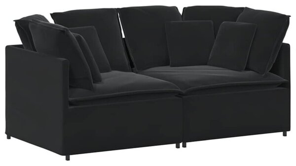 Sofa moduÅowa z poduszkami aksamitna czerÅ