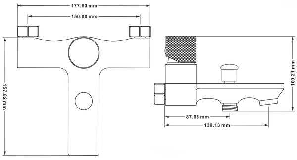 Mexen Royo One bateria wannowa, biała/złota - 72231-25