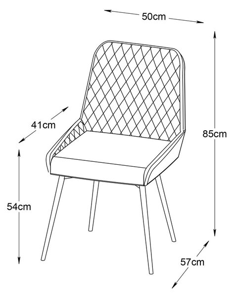 Szare krzesło Milton – Unique Furniture