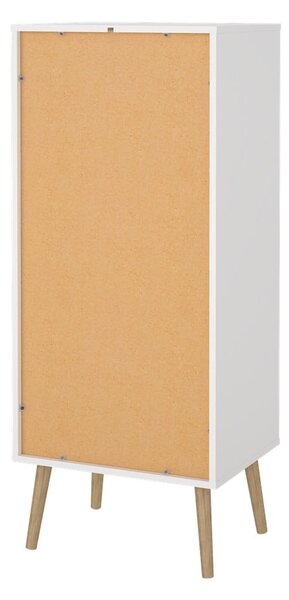 Biała wysoka komoda 50x120 cm Bodo – Tvilum