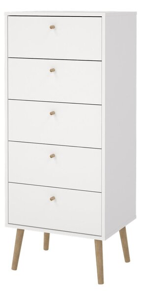 Biała wysoka komoda 50x120 cm Bodo – Tvilum