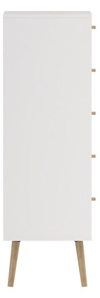 Biała wysoka komoda 50x120 cm Bodo – Tvilum