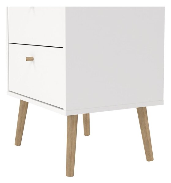 Biała wysoka komoda 50x120 cm Bodo – Tvilum
