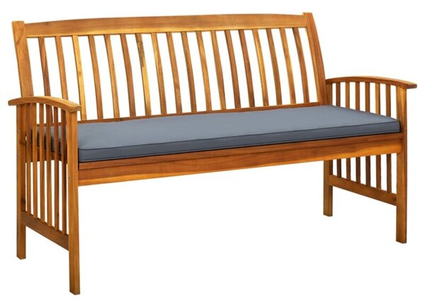 Ławka ogrodowa z poduszką, 147 cm, lite drewno akacjowe