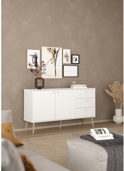 Biała niska komoda 149x82 cm Bodo – Tvilum