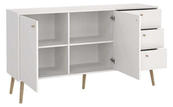 Biała niska komoda 149x82 cm Bodo – Tvilum